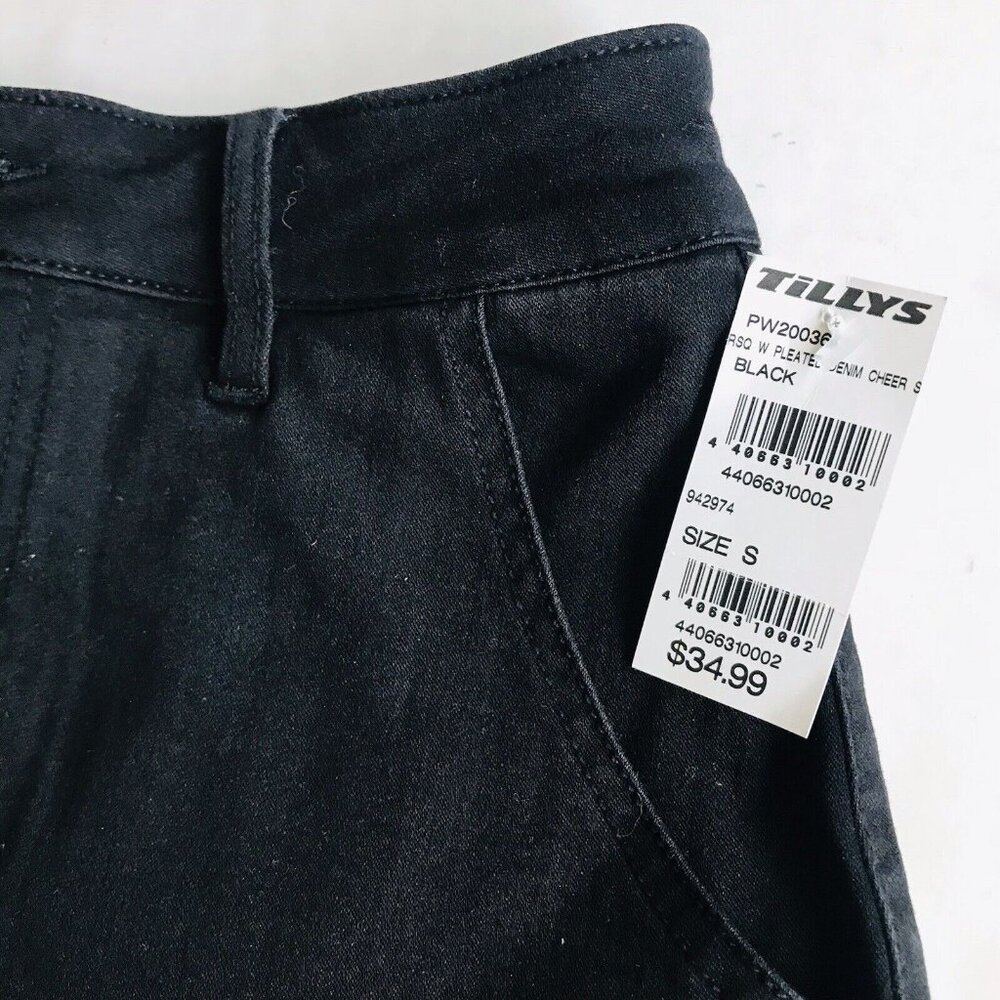 RSQ Pleated Denim Black Cheer Skirt Size‎ Small - Picture 10 of 10